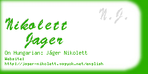 nikolett jager business card